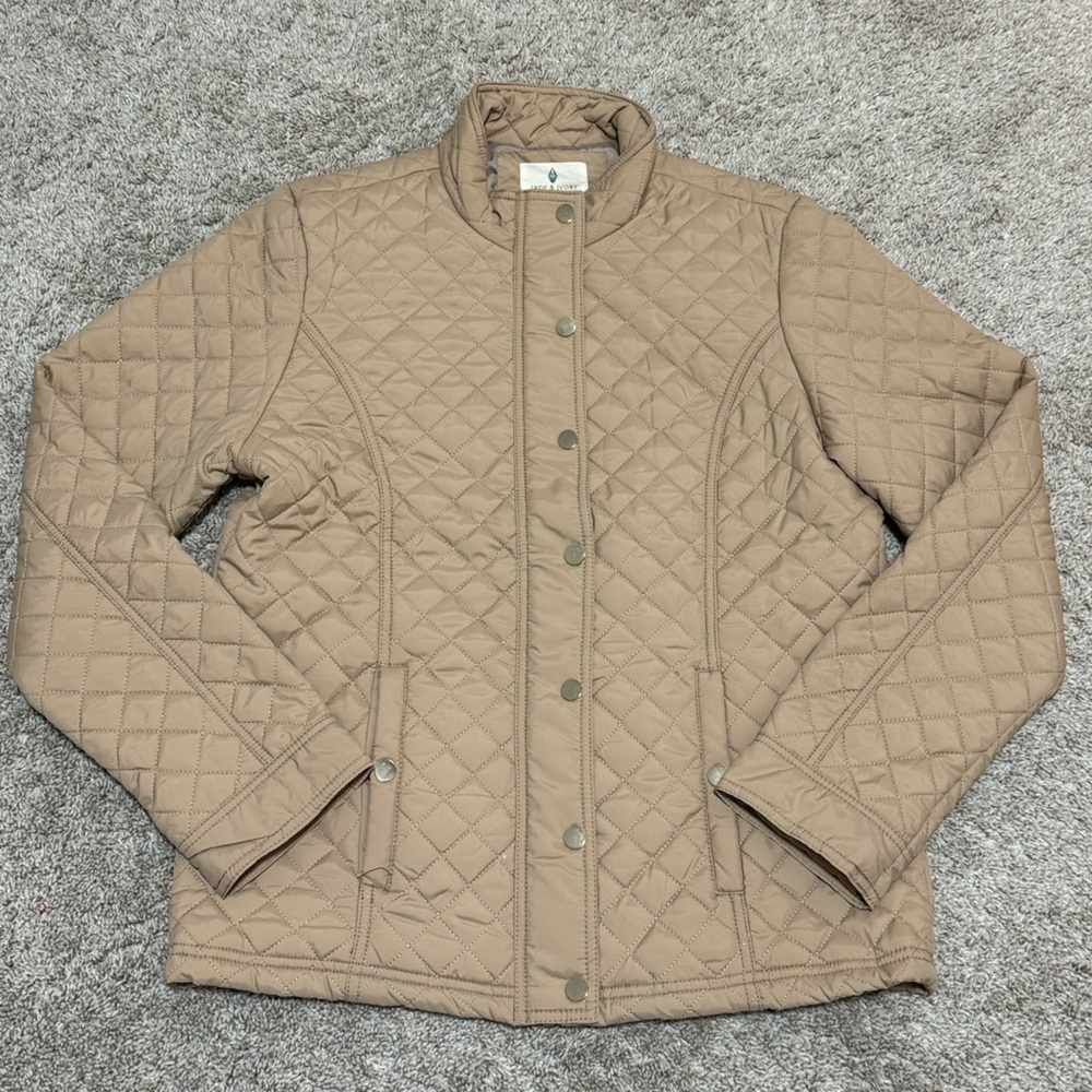 Quilted Tan Puffer Jacket